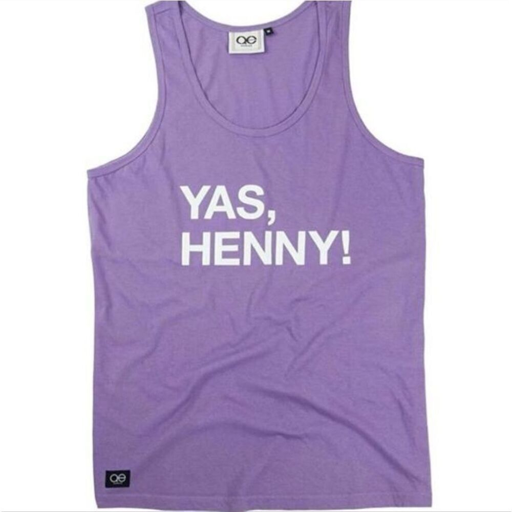 Queer Eye For The Straight Guy Graphic Tank Top Shirt M Purple Yas Henry NWT
